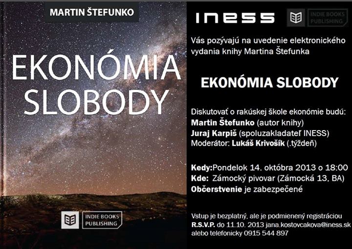Uvedenie e-knihy Ekonómia slobody