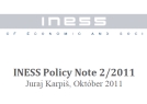 INESS Policy Note: Stanovisko INESS k navýšeniu EFSF a rozšíreniu jeho právomocí