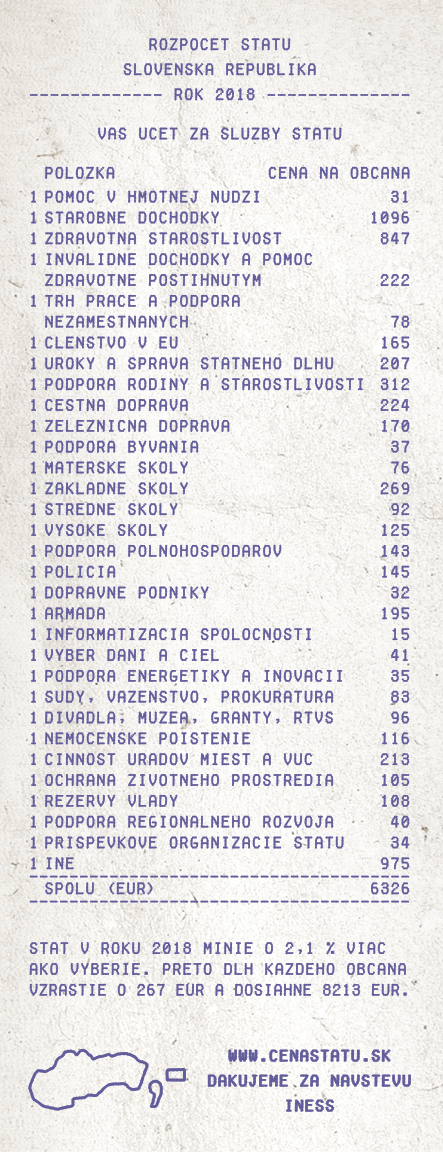 Účet za služby štátu