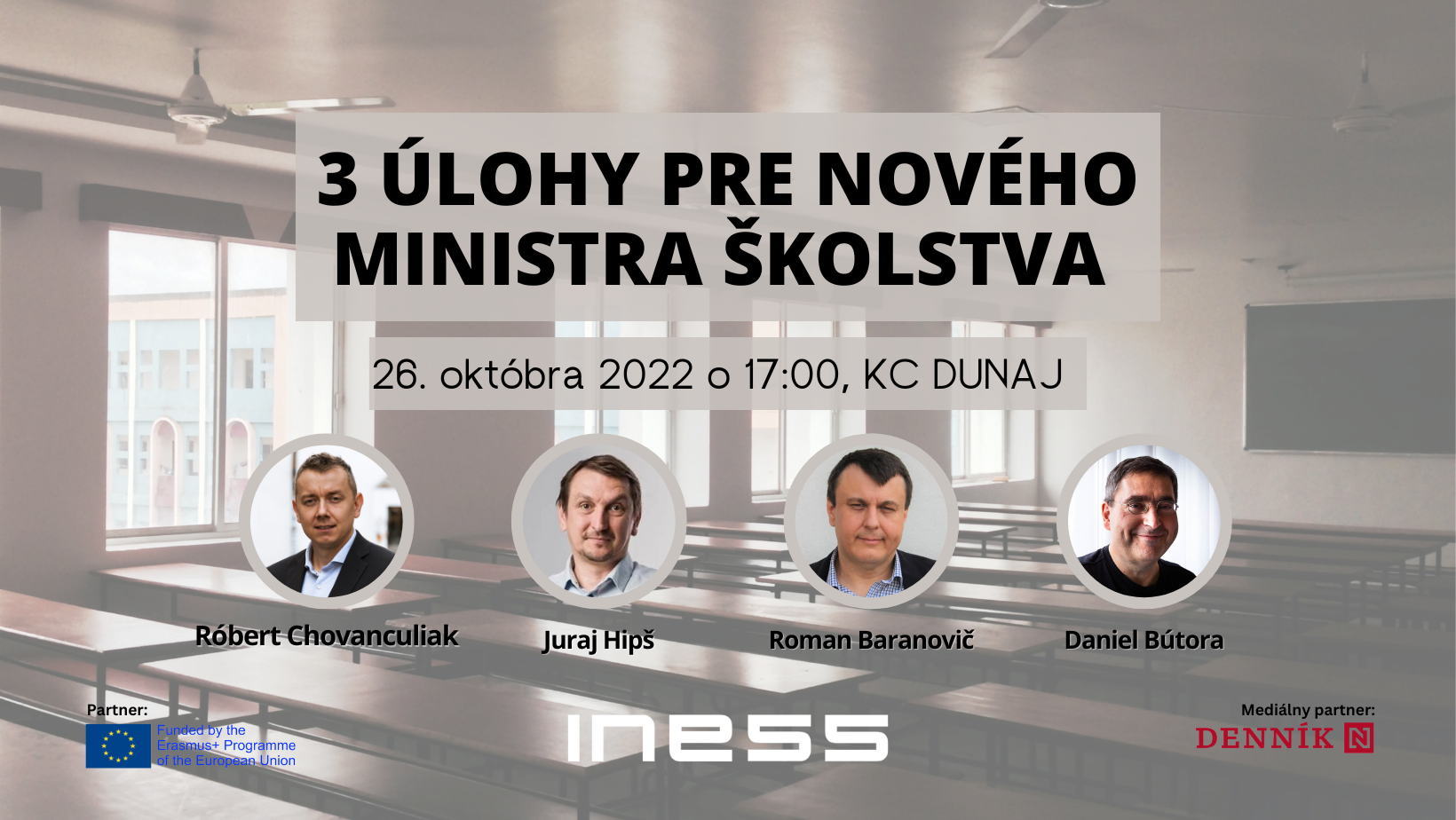 Pozvánka na konferenciu: 3 úlohy pre nového ministra školstva