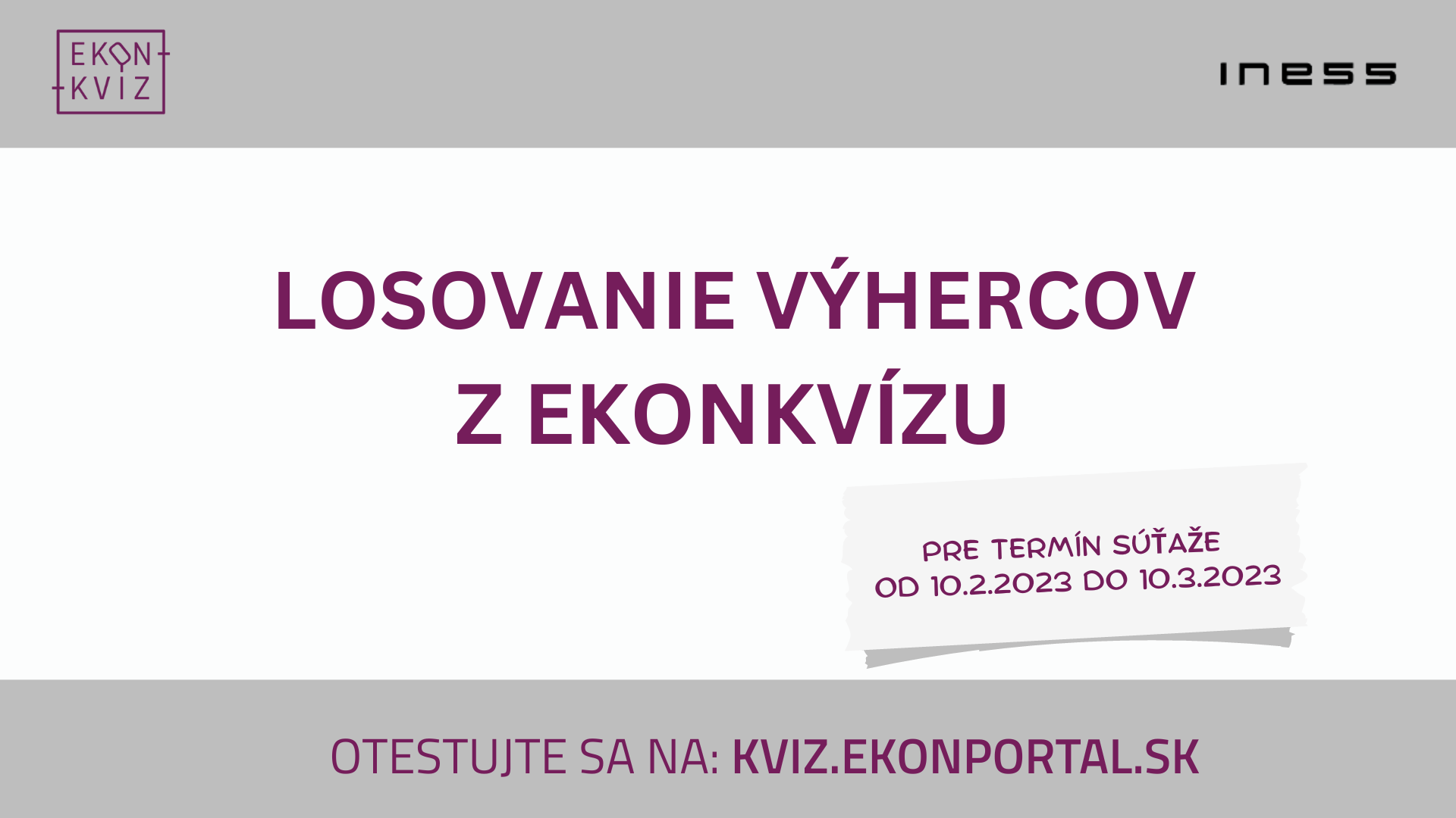 Poznáme výhercov prvého Ekonkvízu v roku 2023