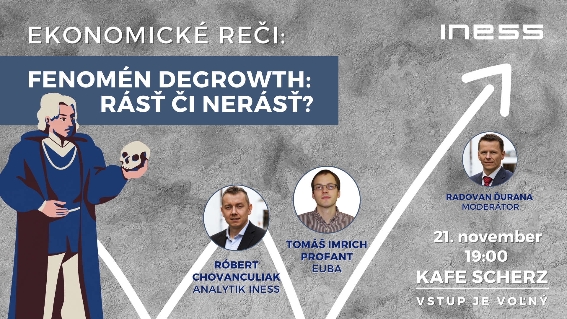 Pozývame na Ekonomické reči #27: Fenomén degrowth: Rásť či nerásť?