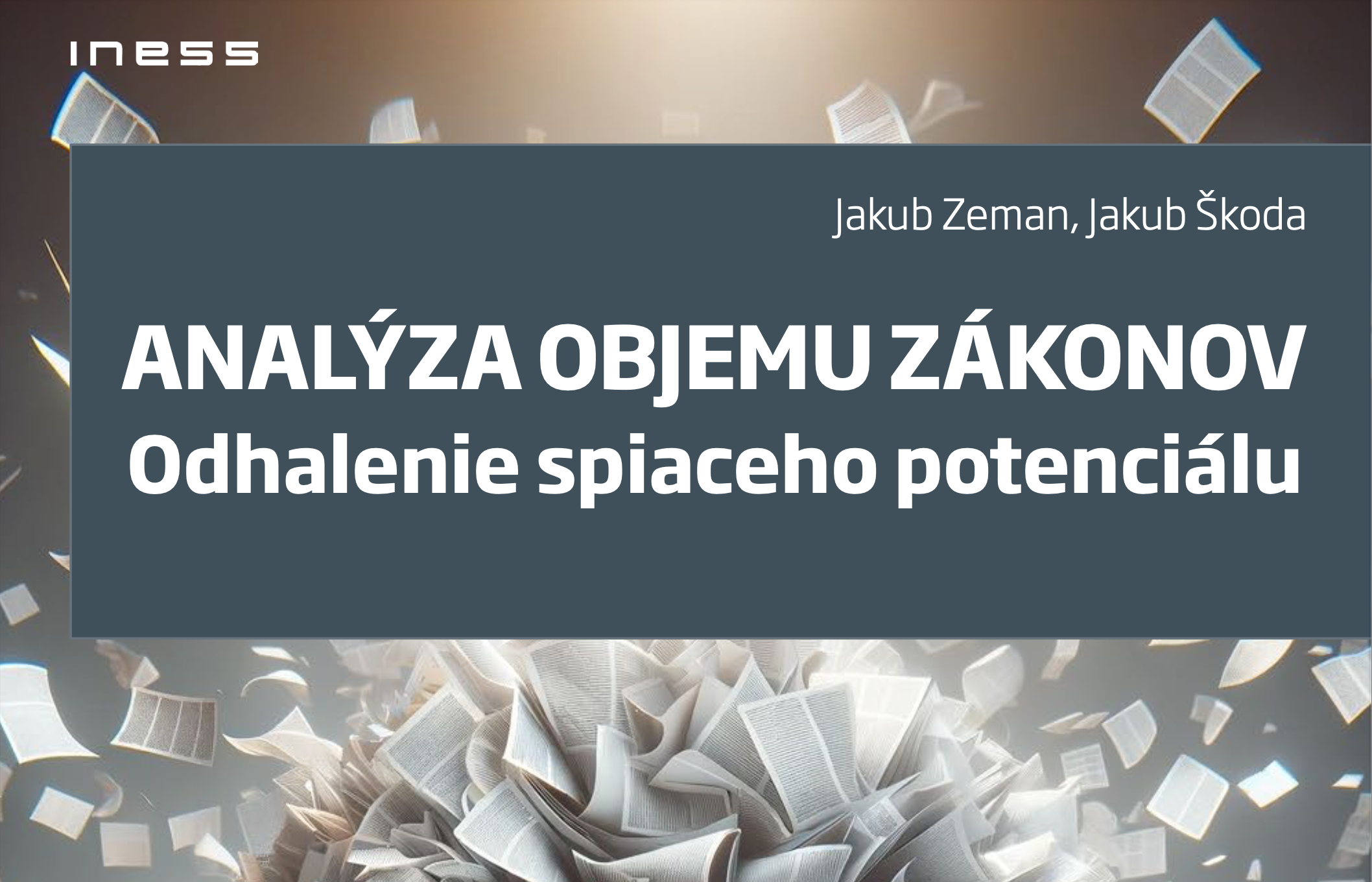 Tlačová správa: Analýza objemu zákonov – odhalenie spiaceho potenciálu