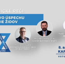 Pozvánka na Ekonomické reči: Tajomstvo úspechu a tragédie Židov