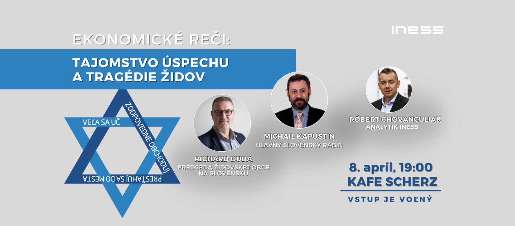 Pozvánka na Ekonomické reči: Tajomstvo úspechu a tragédie Židov