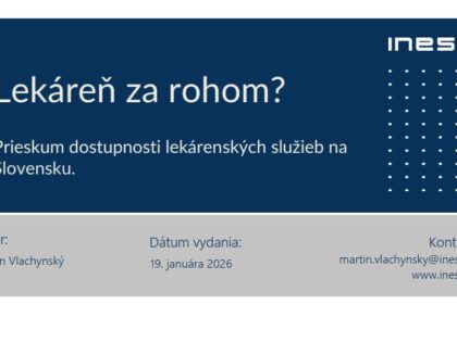 Lekáreň za rohom? Prieskum dostupnosti lekárenských služieb.