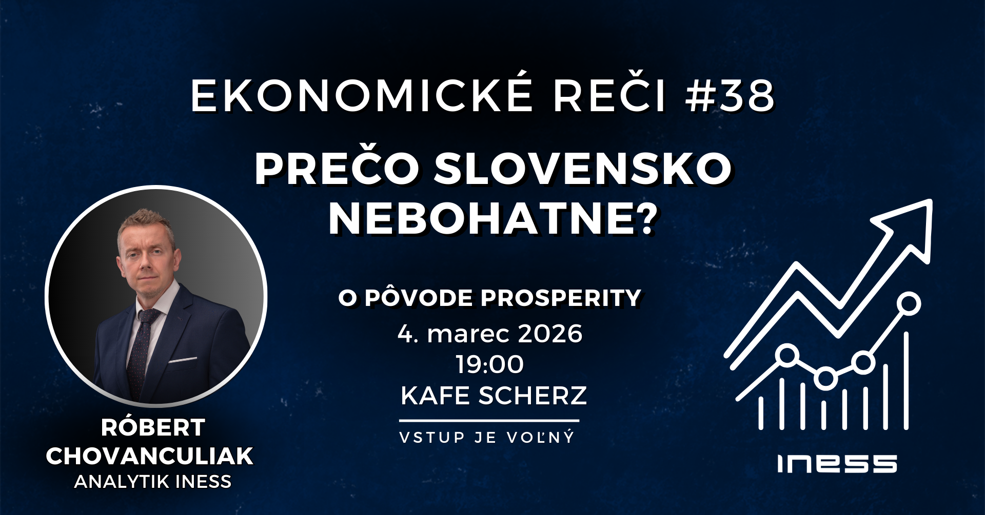 Pozvánka na Ekonomické reči: Prečo Slovensko nebohatne?