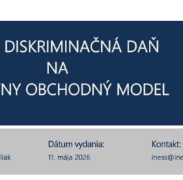 Nová diskriminačná daň na efektívny obchodný model
