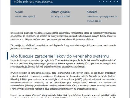 Môžu „zdravotné vouchre“ priblížiť modernú liečbu rakoviny?