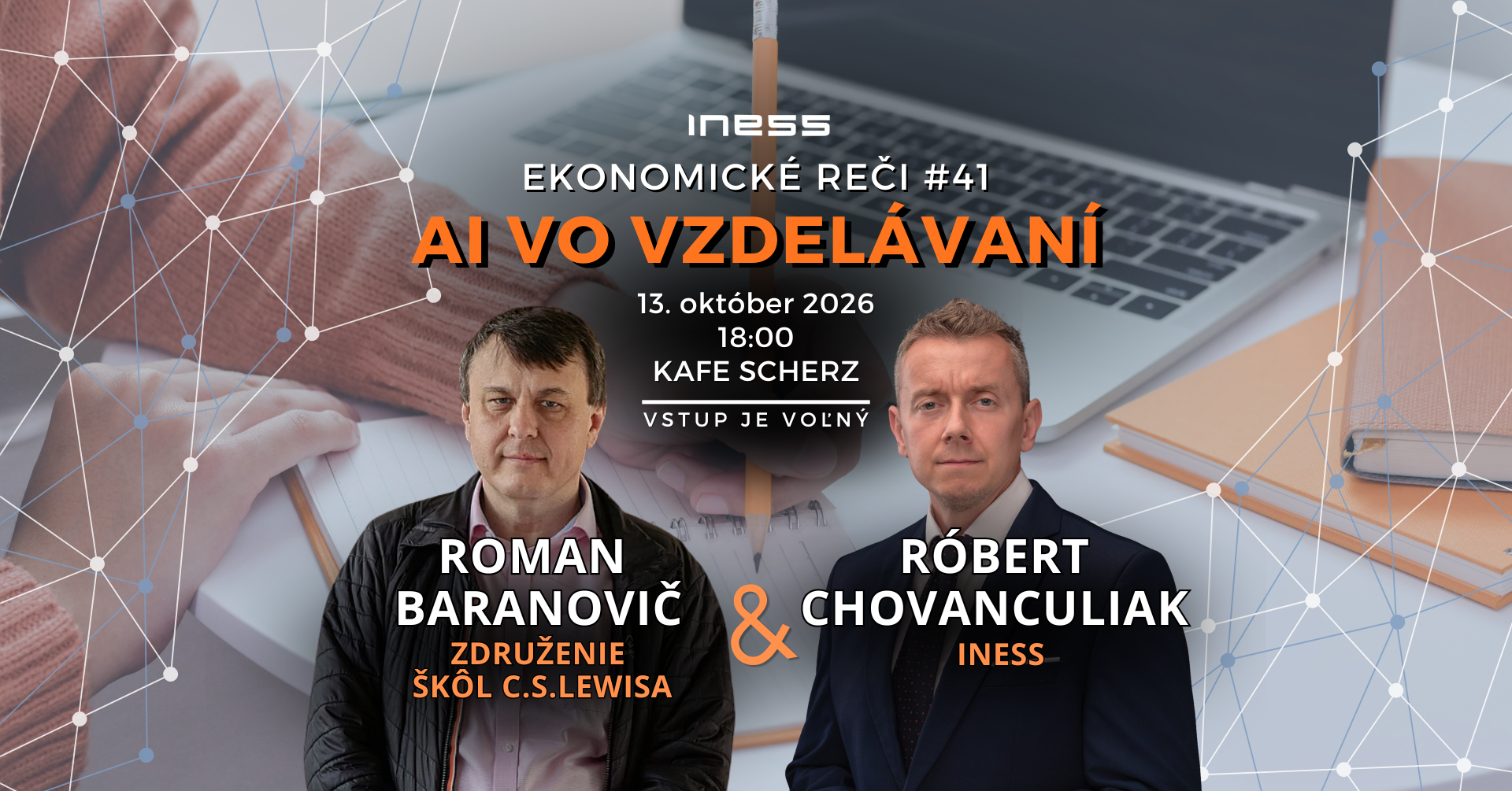 Pozvánka na Ekonomické reči #41: AI vo vzdelávaní